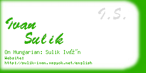 ivan sulik business card